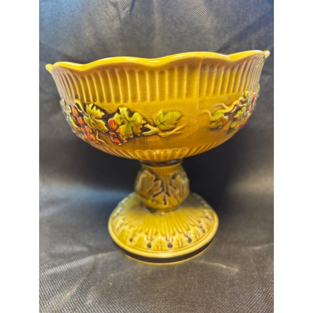 Vintage Lefton Green Grape Candy Dish